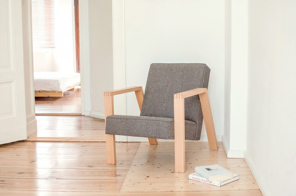 Pontier N°1 armchair with Kvadrat Molly 2 - 194 upholstery